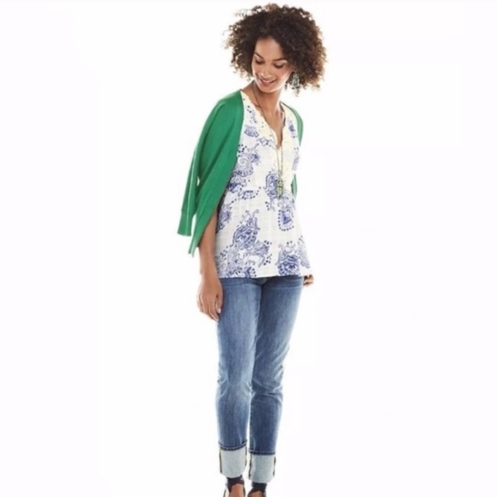 CAbi Veranda Lace Boho Paisley Tank Top